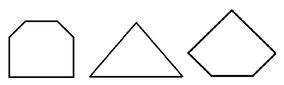 De drie gebruikelijke vormen van chevrons voor tuiles romanes