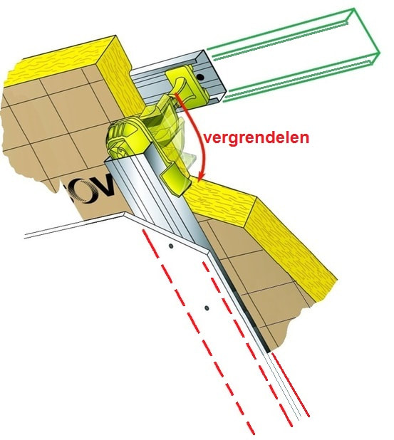 afb. 15.5.4 - 1 Isolatie en beplating met Appui Isover Optima