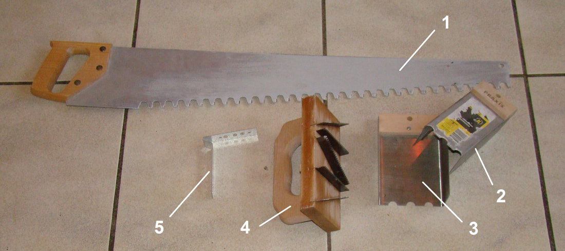 afb. 07.1.2 - 1 De gereedschappen voor béton cellulaire