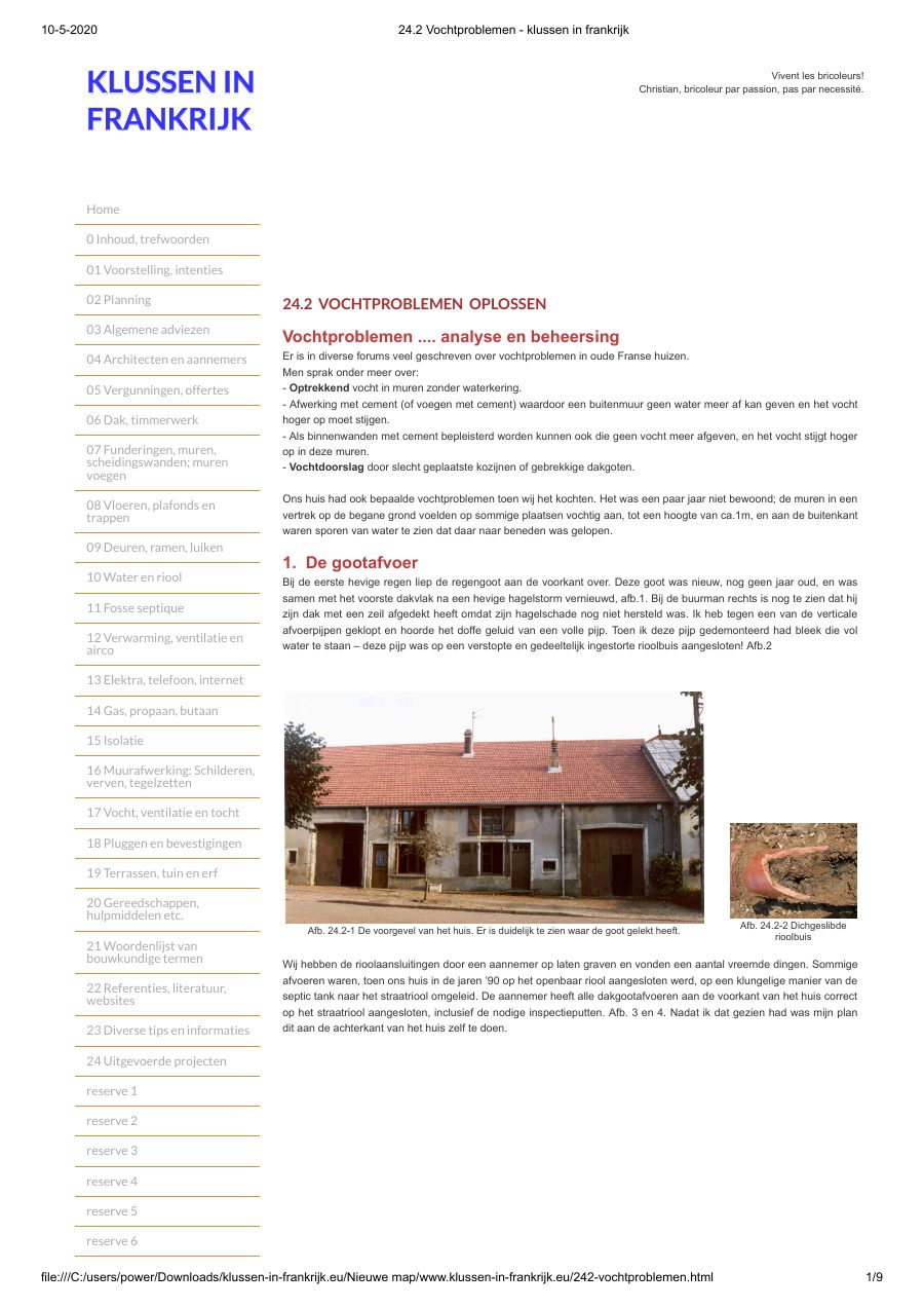 Eerste pagina van Vochtproblemen oplossen