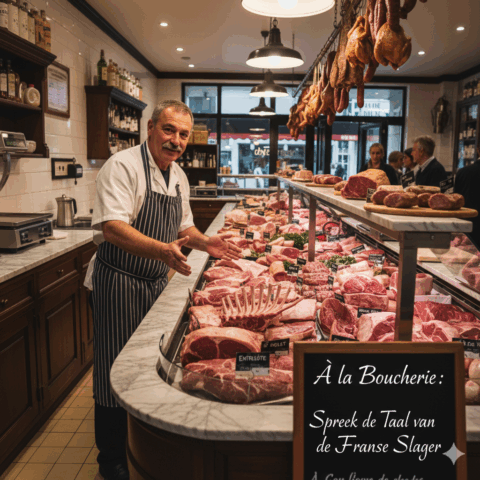 À la Boucherie: spreek de taal van de Franse slager