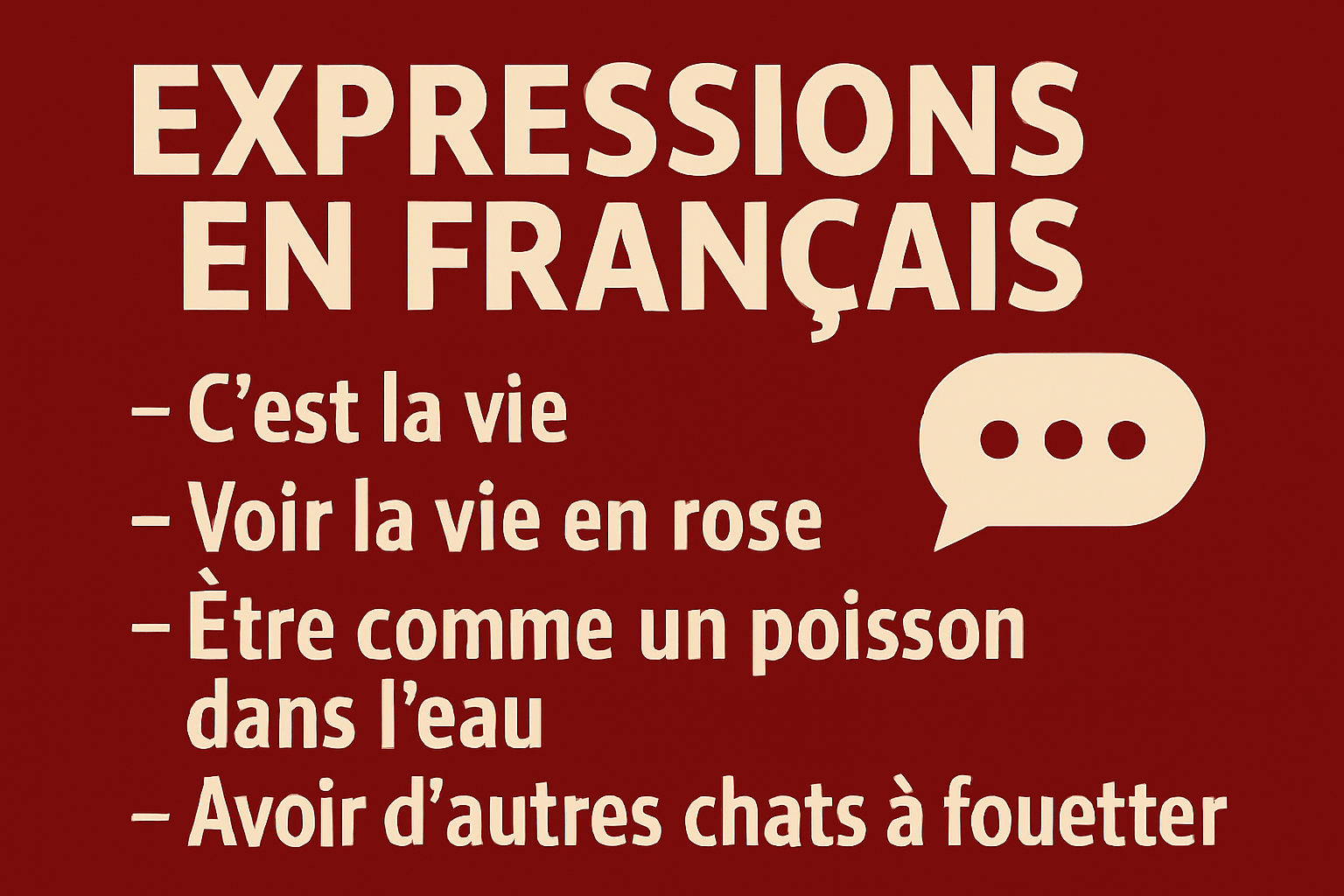 expersions en francais